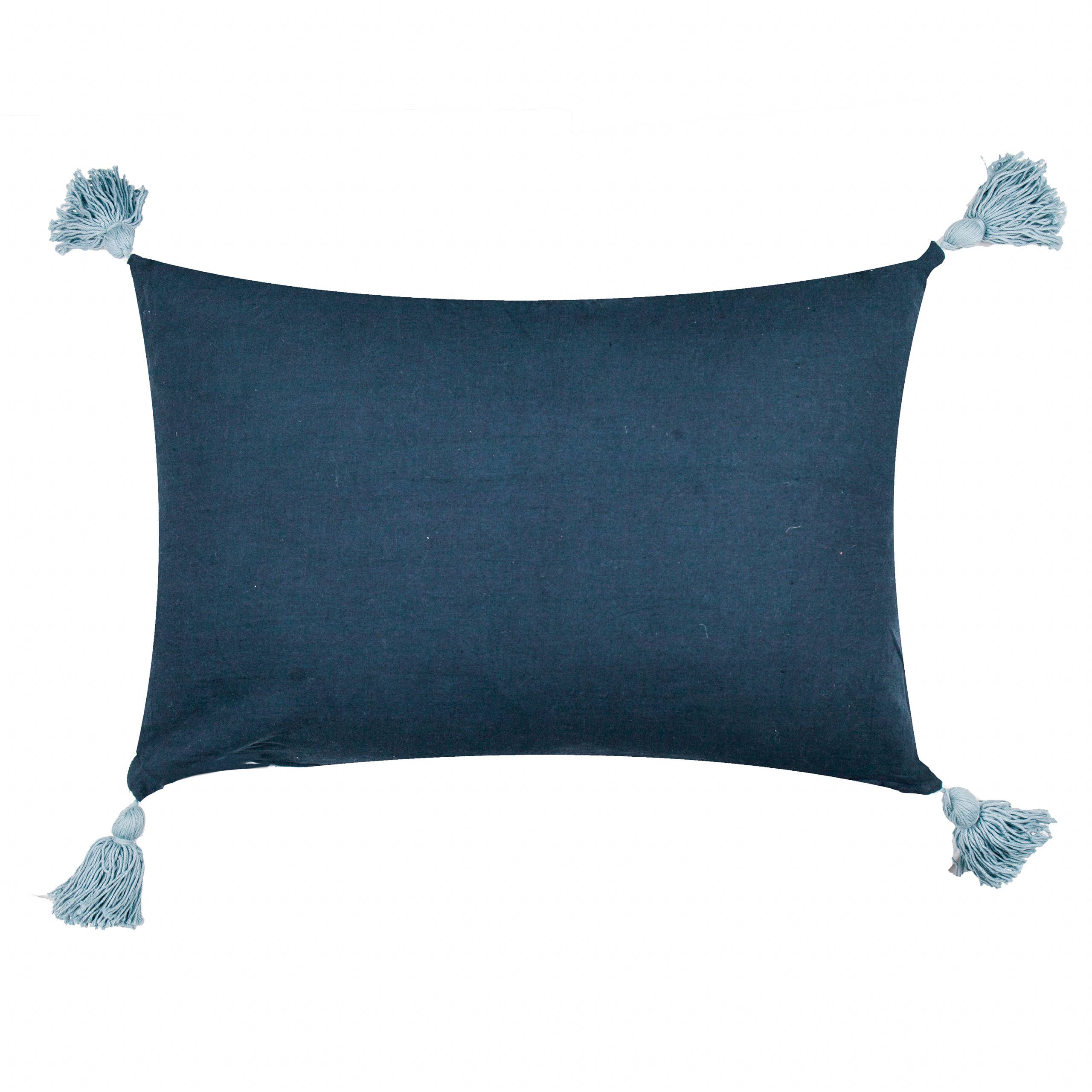 Delphine Floral Tasselled Cushion Delph Blue (40 x 60 cm)