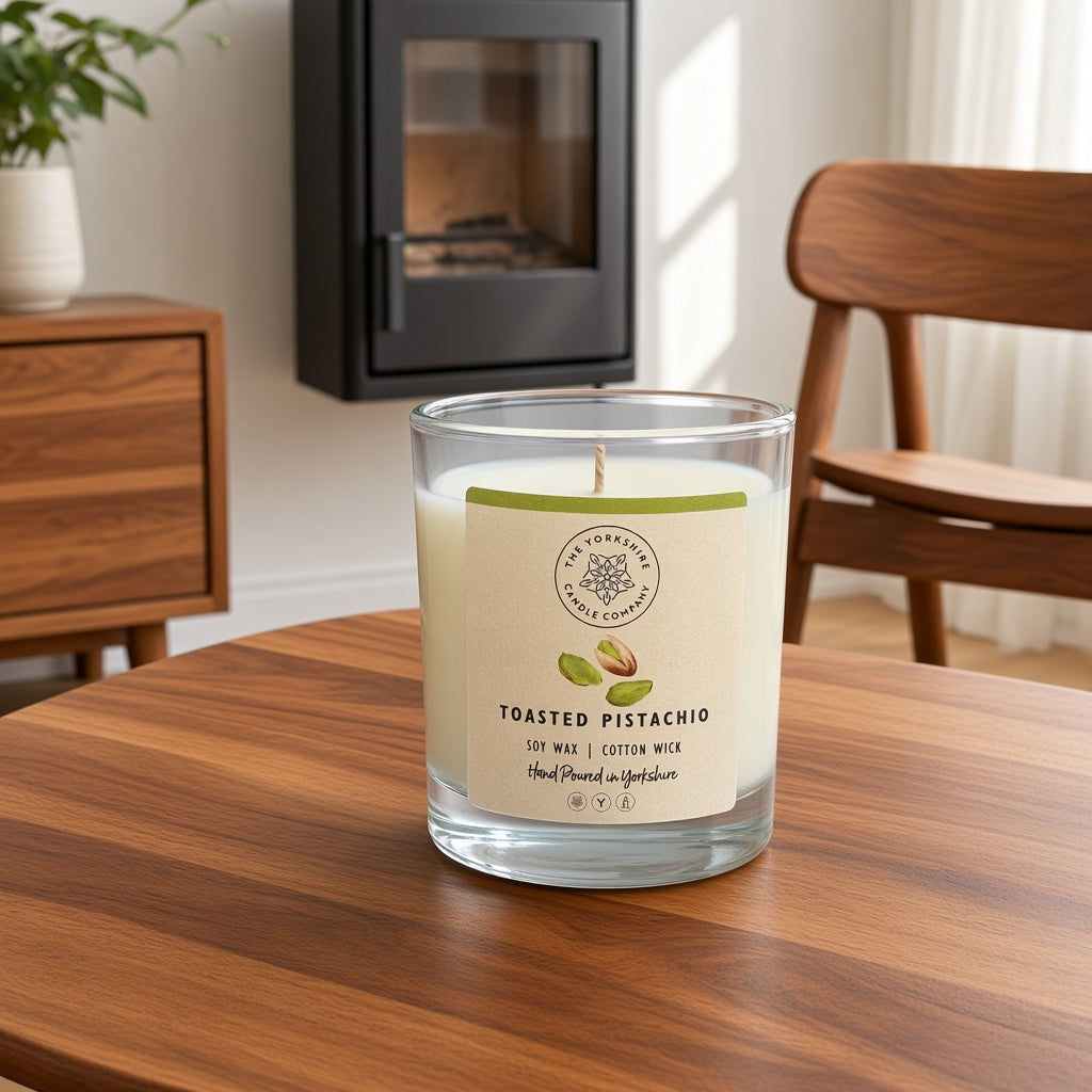 Toasted Pistachio Glass Tumbler|Scented Candle| Soy Wax