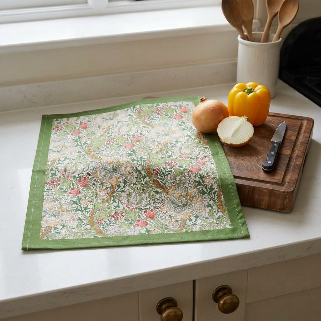 William Morris Golden Lily Cotton Tea Towel